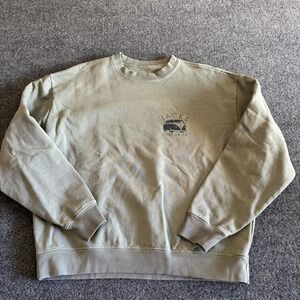 Jacks Surfboards Surf Shop Crewneck Sweatshirt Sage Green Mens Medium California